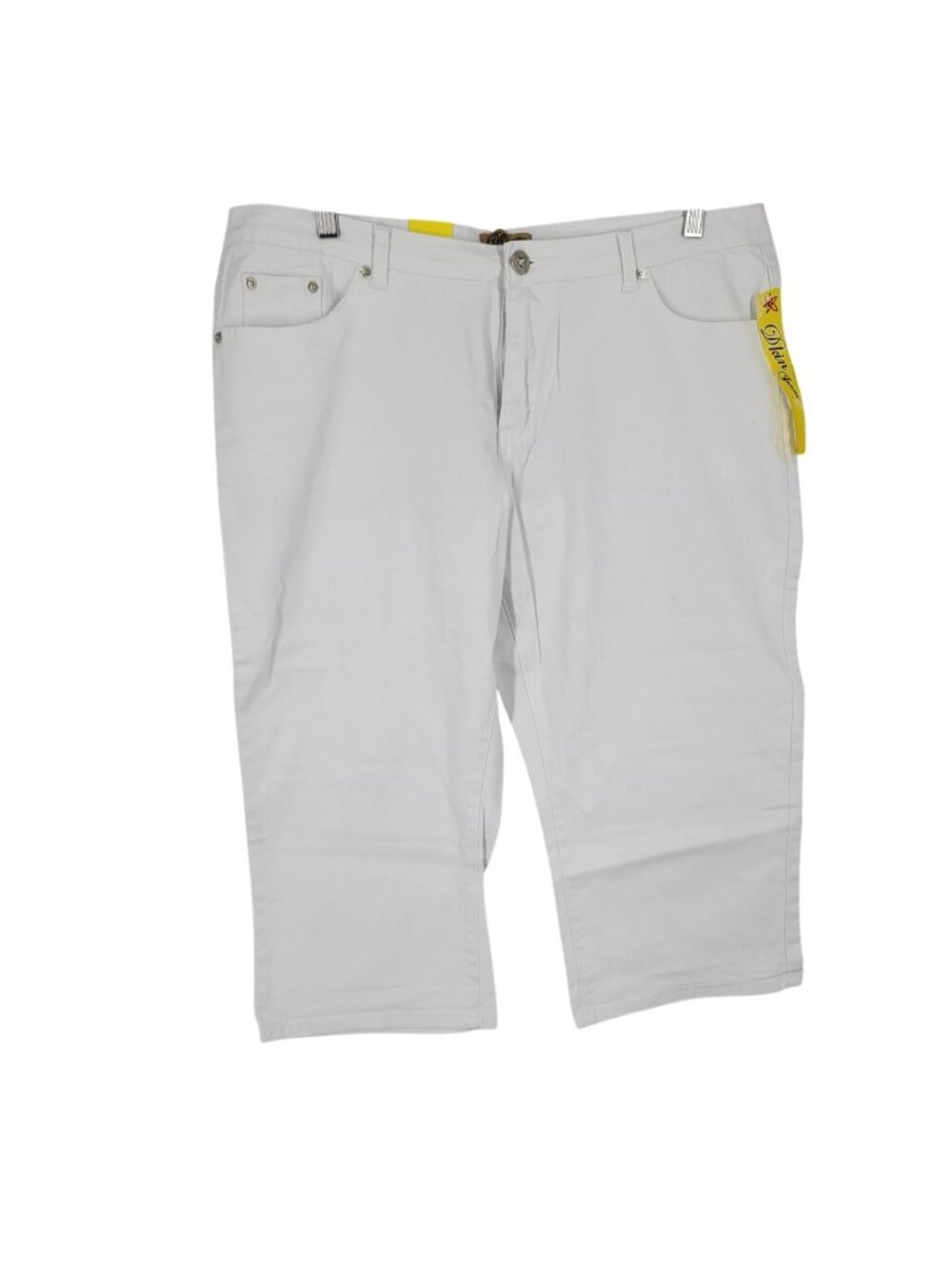 NWT Dkin White Capri Jeans Plus Size 20W Beachy Coastal Resort
